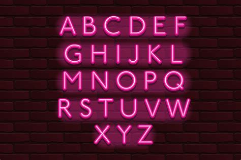 Neon Banner alphabet font bricks | Stunning Blackletter Fonts ...