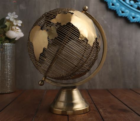 Buy Solidarity Large Gold Decorative Globes Online in India at Best ...