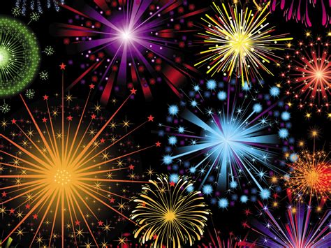 Fireworks Celebration Background For PowerPoint, Google Slide Templates ...