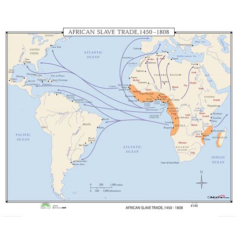 African Slave Trade 1441 - 1808 Map » Shop U.S. & World History Maps