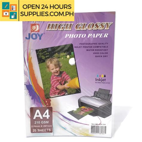 Photo Paper - Joy High Glossy - Supplies 24/7 Delivery