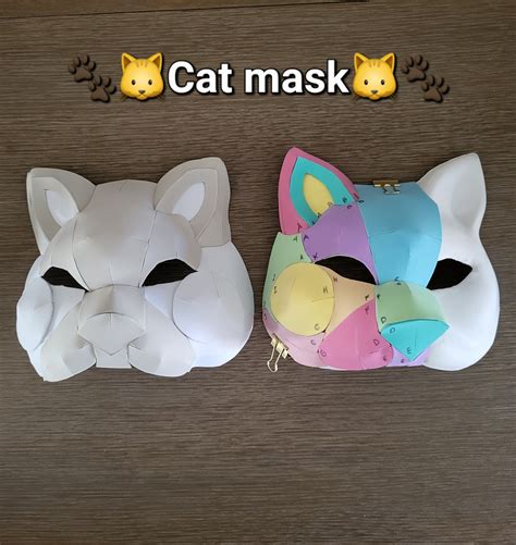 Eva Foam Cat Mask/ Therian Mask Pdf Pattern Guide Step by - Etsy Australia