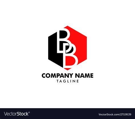 Initial letter bb logo template design Royalty Free Vector