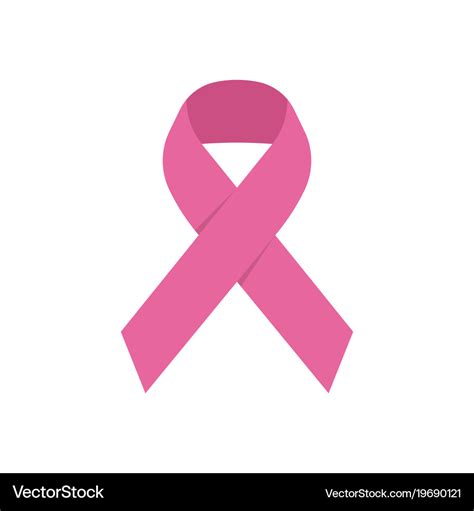 Pink ribbon icon breast cancer awareness symbol Vector Image