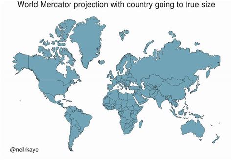 An Animated Mercator Projection That Reveals the Actual Size of ...