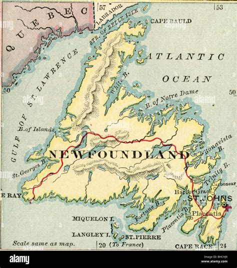 Map Of Newfoundland Island