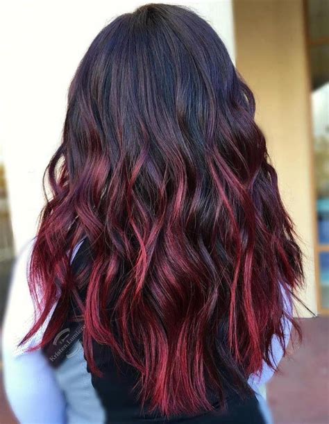 Clip in Human Hair,red Clip in Hair Extensions,burgundy Ombre Hair ...