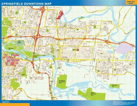 Mapa de Springfield | Mapas Murales Mexico y el mundo