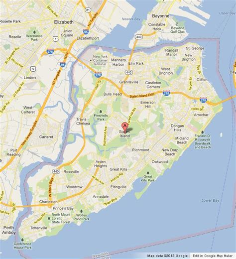 Map of Staten Island - World Easy Guides