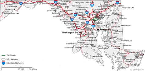 Map of Maryland Cities - Maryland Road Map