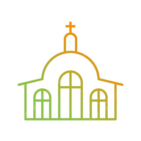 Icono De Línea Hermosa Iglesia Vector PNG ,dibujos Clipart De La ...