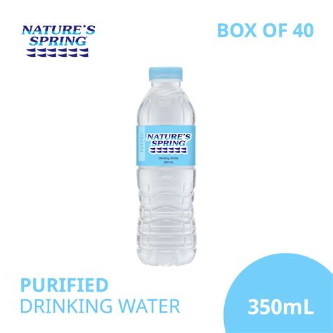 Nature's Spring Purified Water 350 mL | Shopee Philippines