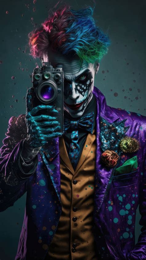 Joker Colorful With Tattos And Camera in 2023 | Joker wallpapers, Joker ...