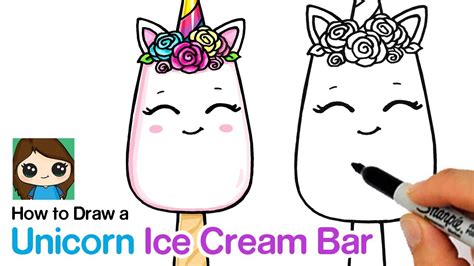 Ice Cream Unicorn Draw So Cute Food - Kopler Mambu