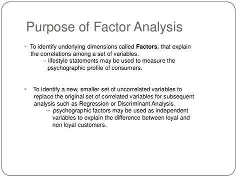 Factor analysis