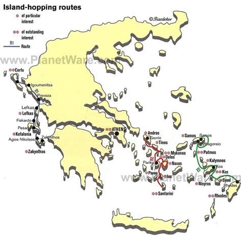 Map of Greece - Island hopping Routes | PlanetWare