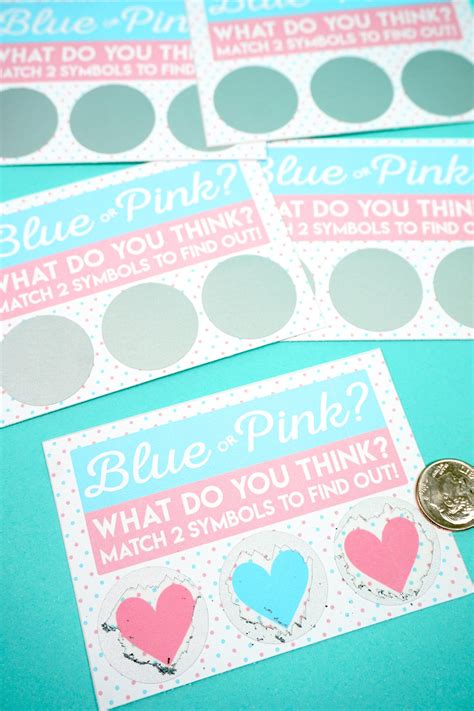 Free Printable Gender Reveal Scratch-Off Cards - Happiness is Homemade