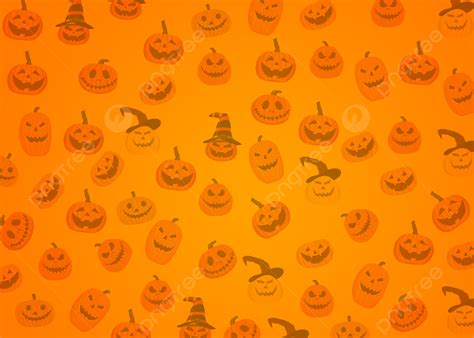 Halloween Orange Pumpkin Tiled Background, Tile Style, Cartoon ...