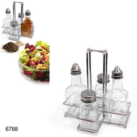 CONDIMENT STAND -CONDIMENT STAND – OIL/ VINEGAR/SALT/PEPPER – Catro ...