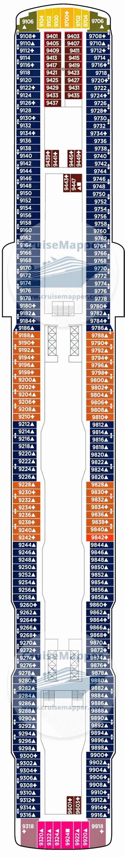 Norwegian Encore deck 9 plan | CruiseMapper
