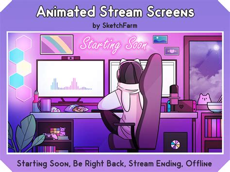 Animated Twitch Overlay Stream Screen / Egirl Desk Bedroom / | Etsy