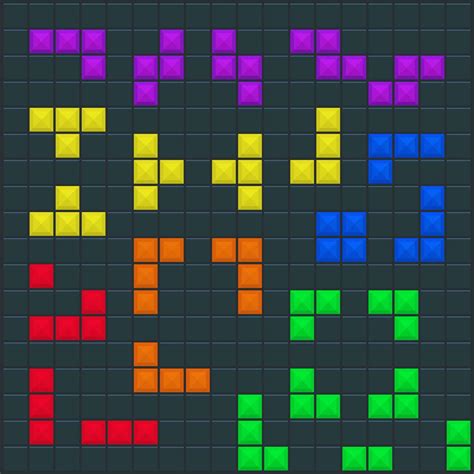 Modello quadrato di gioco tetris 560292 Arte vettoriale a Vecteezy