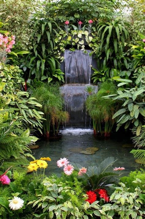 26 Amazing Garden Waterfall Ideas | Tropical backyard landscaping ...