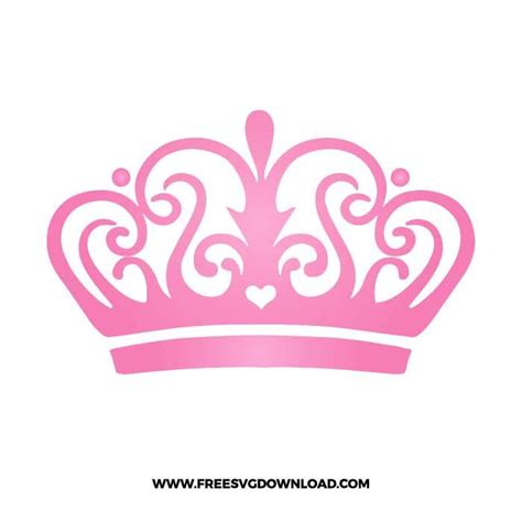 a pink crown with swirls and hearts on the top is shown in this image