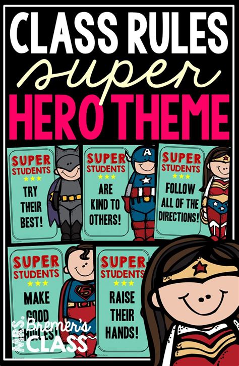 10 Superhero themed classroom rules posters for your classroom ...