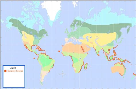 Locations of Forests - Mangrove Forests