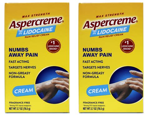 2 Pack - Aspercreme With Lidocaine Cream 2.7oz Each - Walmart.com