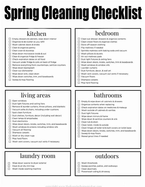 House Cleaning Printable Cleaning Checklist Annual Cleaning List ...