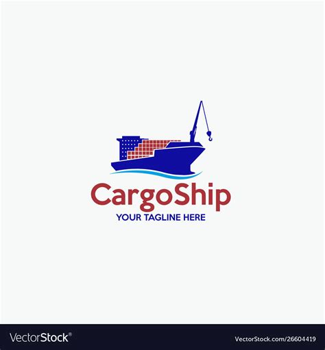 Cargo ship logo Royalty Free Vector Image - VectorStock