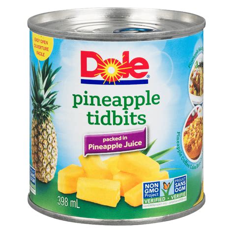 Canned Pineapple Tidbits in Pineapple Juice - Dole® Sunshine