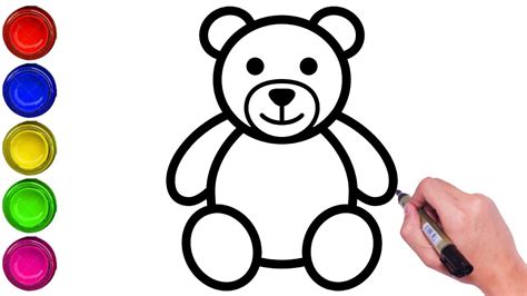 HOW TO DRAW A TEDDY BEAR STEP BY STEP EASY | EASY DRAWING OF DRUM ...