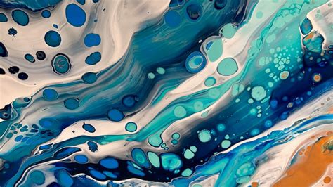 Acrylic Pour Painting: Ocean Theme With Cells Using The Simple Swipe ...