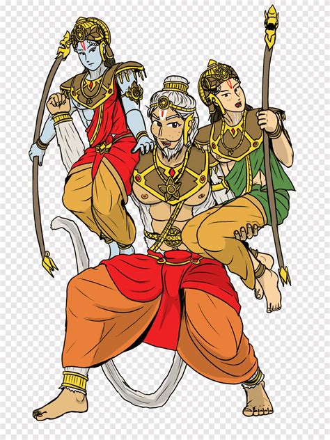 Ramayana Sita Hanuman Mahabharata, Hanuman, cartoon, fictional ...