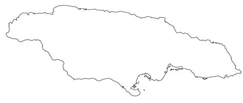 A Blank Map of Jamaica - Also Called An Outline Map Of Jamaica