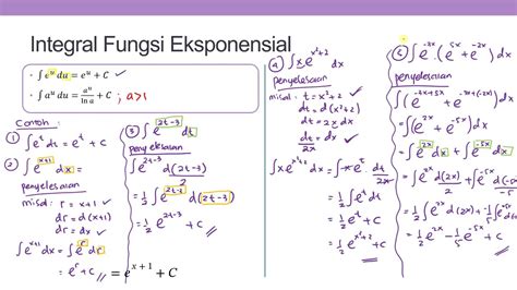 INTEGRAL FUNGSI EKSPONENSIAL - YouTube