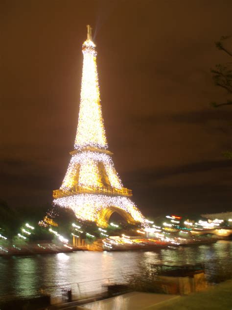 Eiffel Tower light show at Midnight.