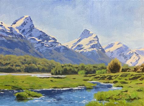 How to Paint a Mountain Landscape in Acrylics - Samuel Earp Artist