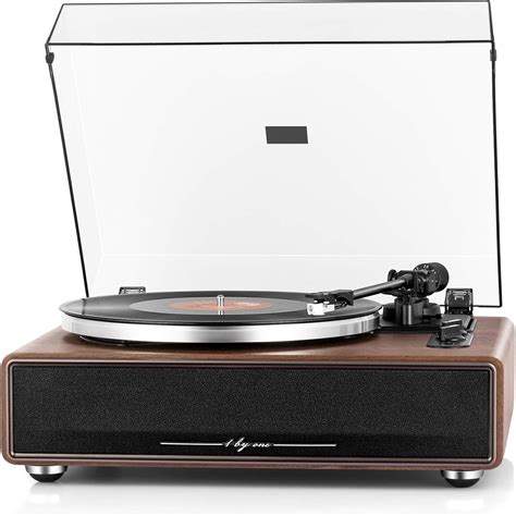 1 BY ONE High Fidelity Belt Drive Turntable with Built-in Speakers ...