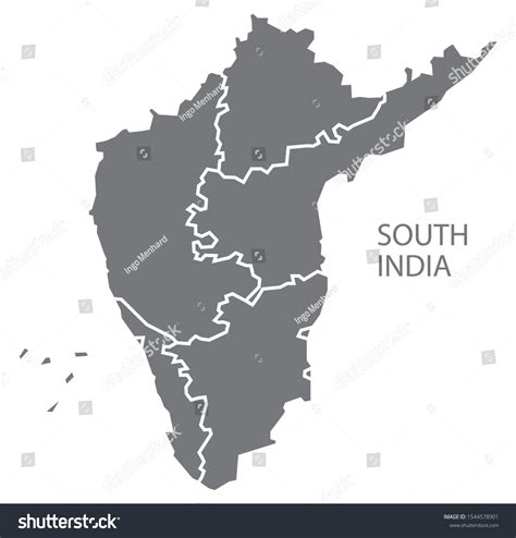 12,242 South India Map Images, Stock Photos & Vectors | Shutterstock