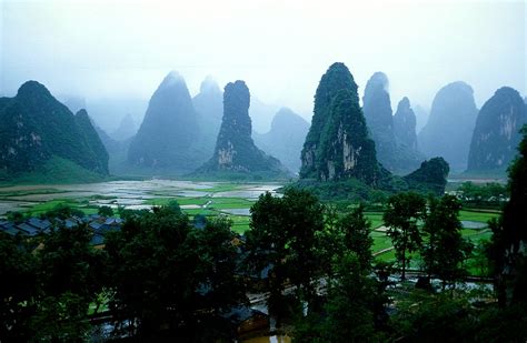 Karstic peaks at Guilin, along the Li river China | Travel And Tourism