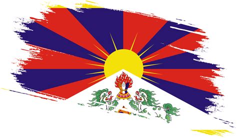 tibet flag in grunge style 12024977 PNG