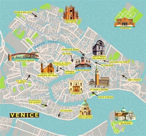 Venice Italy Map Of Attractions - Cape May County Map