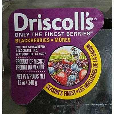 Calories in Blackberries from Driscoll's