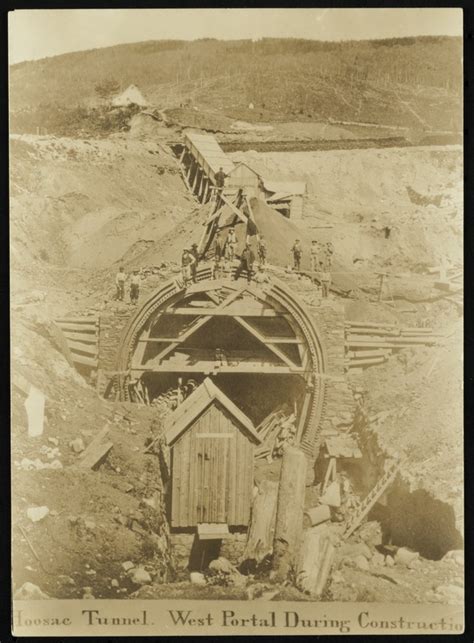 Hoosac Tunnel. West portal during construction - Digital Commonwealth