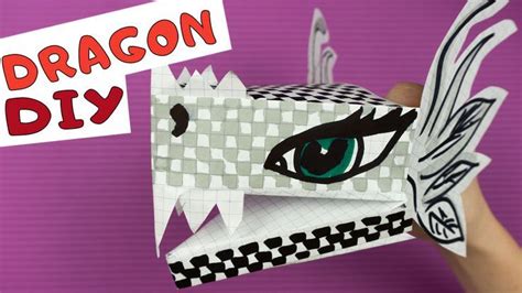 EASY DIY Paper Dragon Puppet TikTok / How to MAKE a DRAGON PUPET / EASY ...