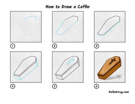 How to Draw a Coffin - HelloArtsy